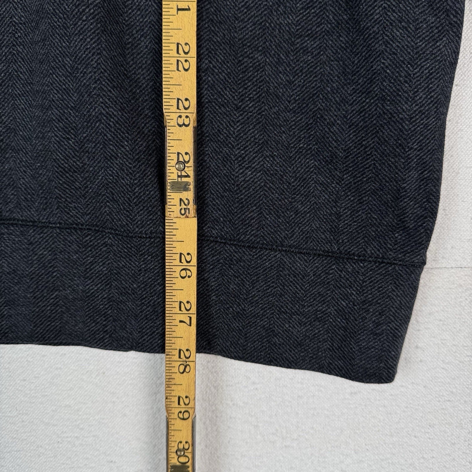 Polo Ralph Lauren 1/4 Zip Soft Sweater Mens L Black Herringbone Cotton Blend