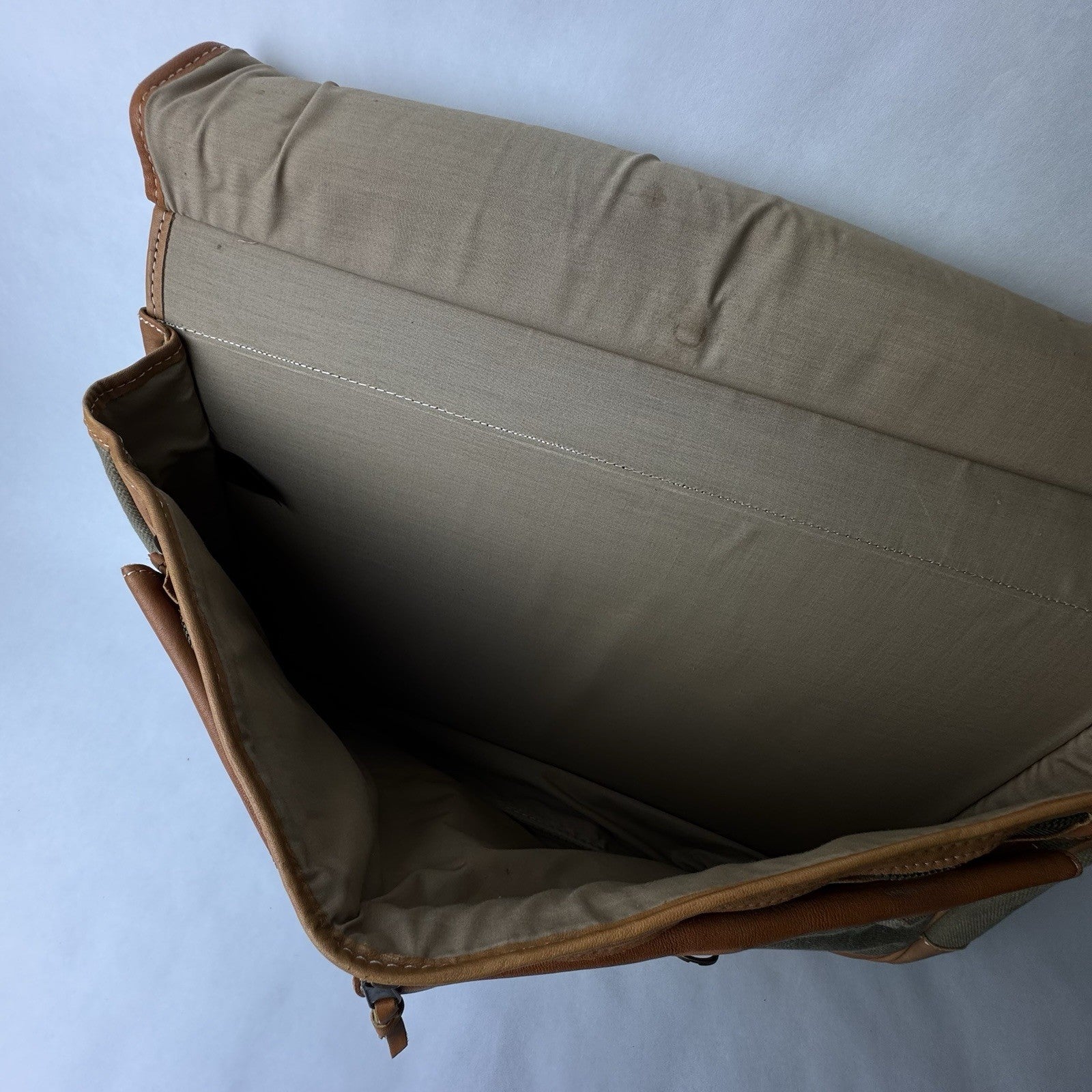 Vintage Safari Waxed Canvas Leather Laptop Briefcase Messenger Bag 19”x7”x15”
