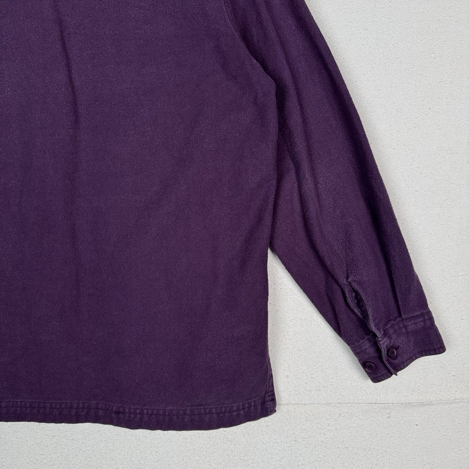 Vintage LL Bean Chamois Flannel Shirt Women’s Medium Plum Purple Button Up