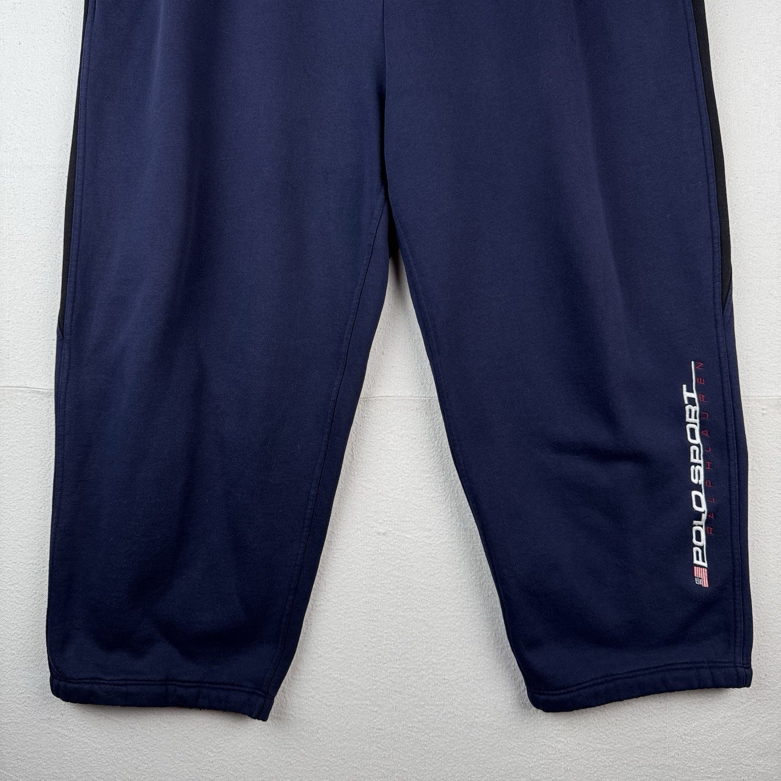 90’s Vtg Ralph Lauren Polo Sport Drawstring Jogger Sweatpants XL Blue Fits 42”