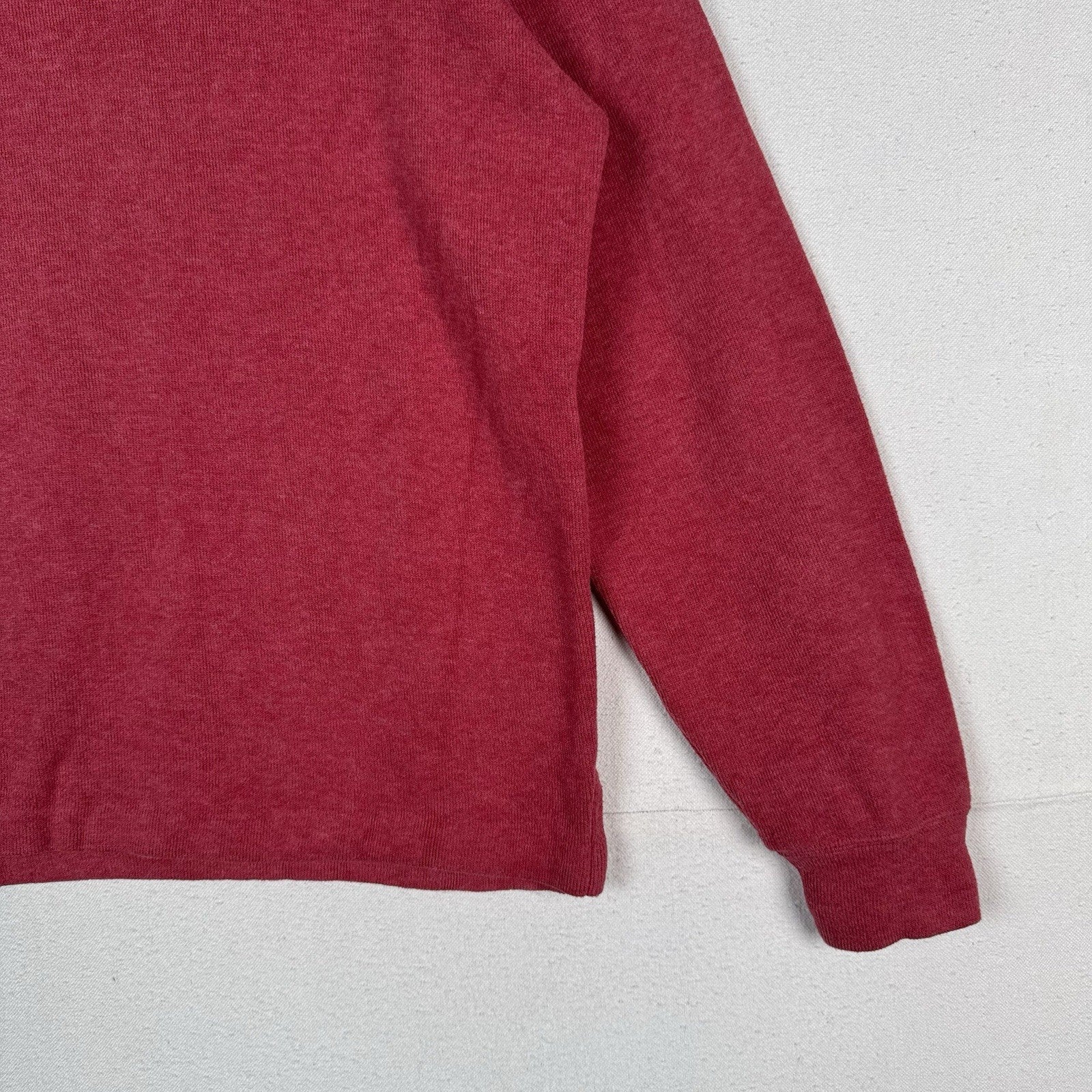 Polo Ralph Lauren Sweater 1/4 Zip Mens Medium Red Pullover Soft Touch