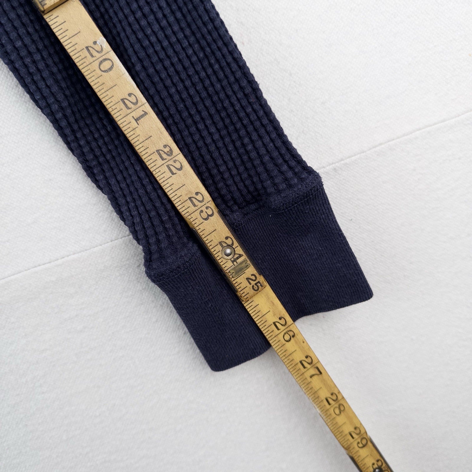90’s Vtg Polo Ralph Lauren Mens M Waffle Knit Thermal Long Sleeve Shirt Navy