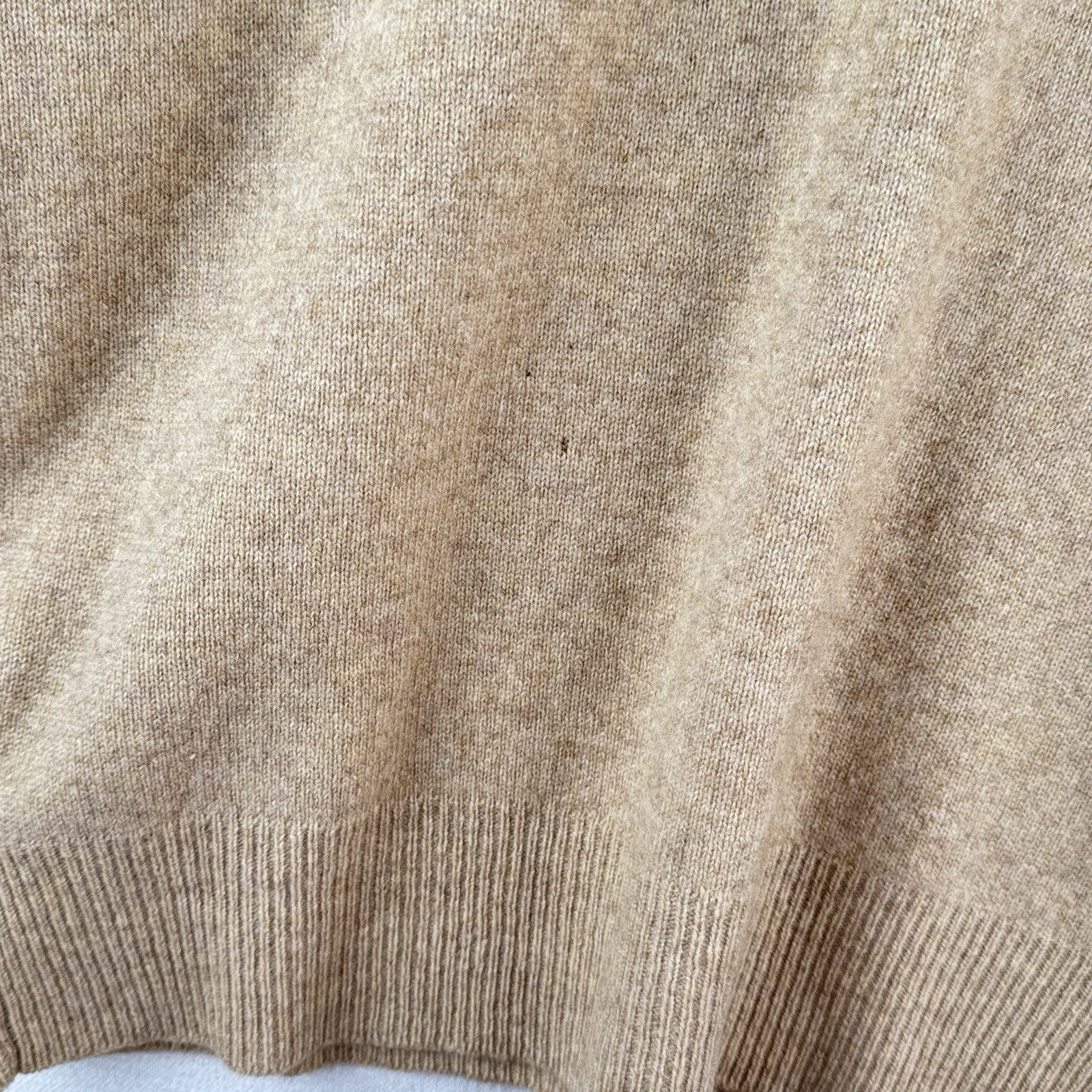 90s Vtg Polo Ralph Lauren Sweater Mens M Camel Tan Lambswool Knit Collared *Read
