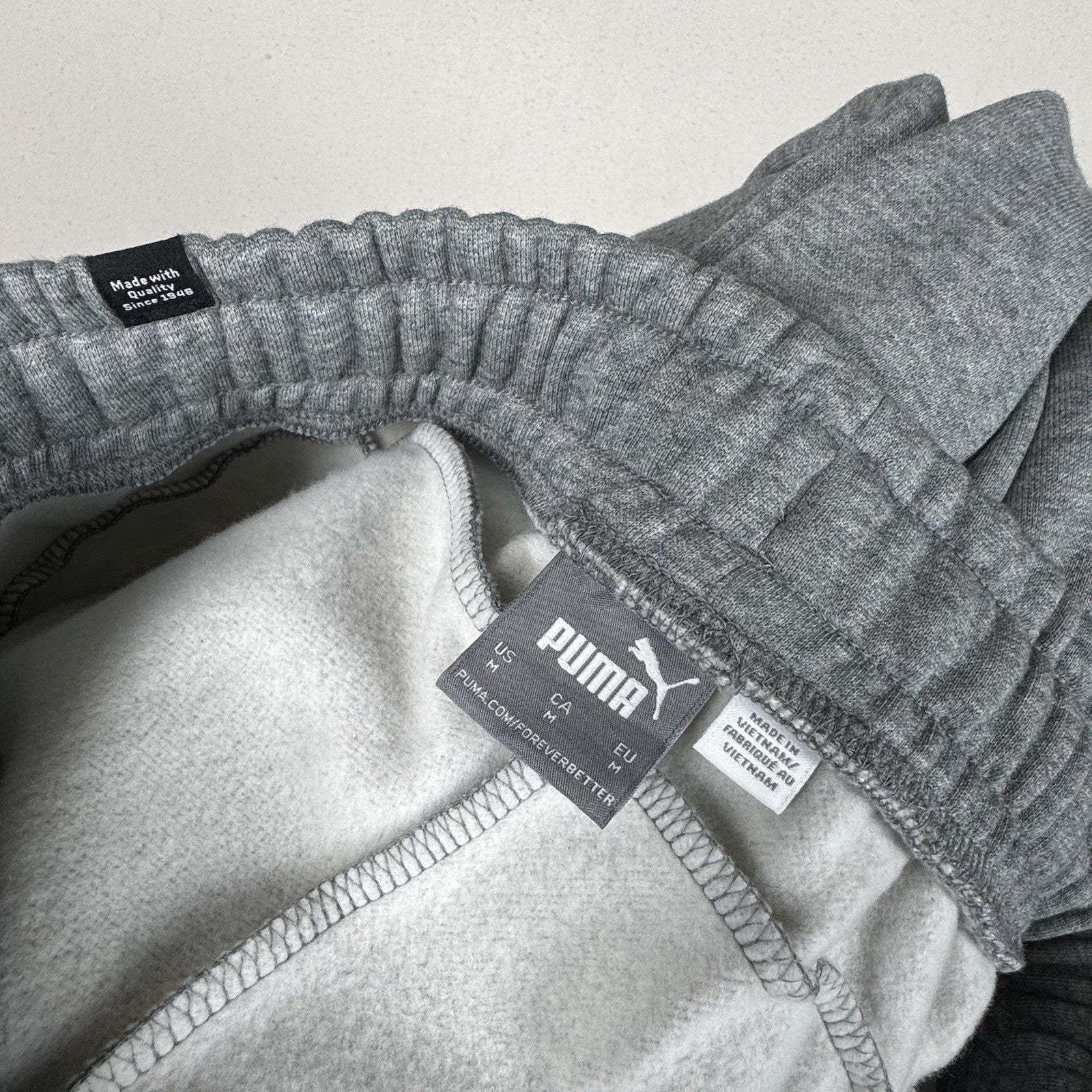 Puma Essential Embroidery Logo Sweat Hoodie + Matching Pants Tracksuits Gray M