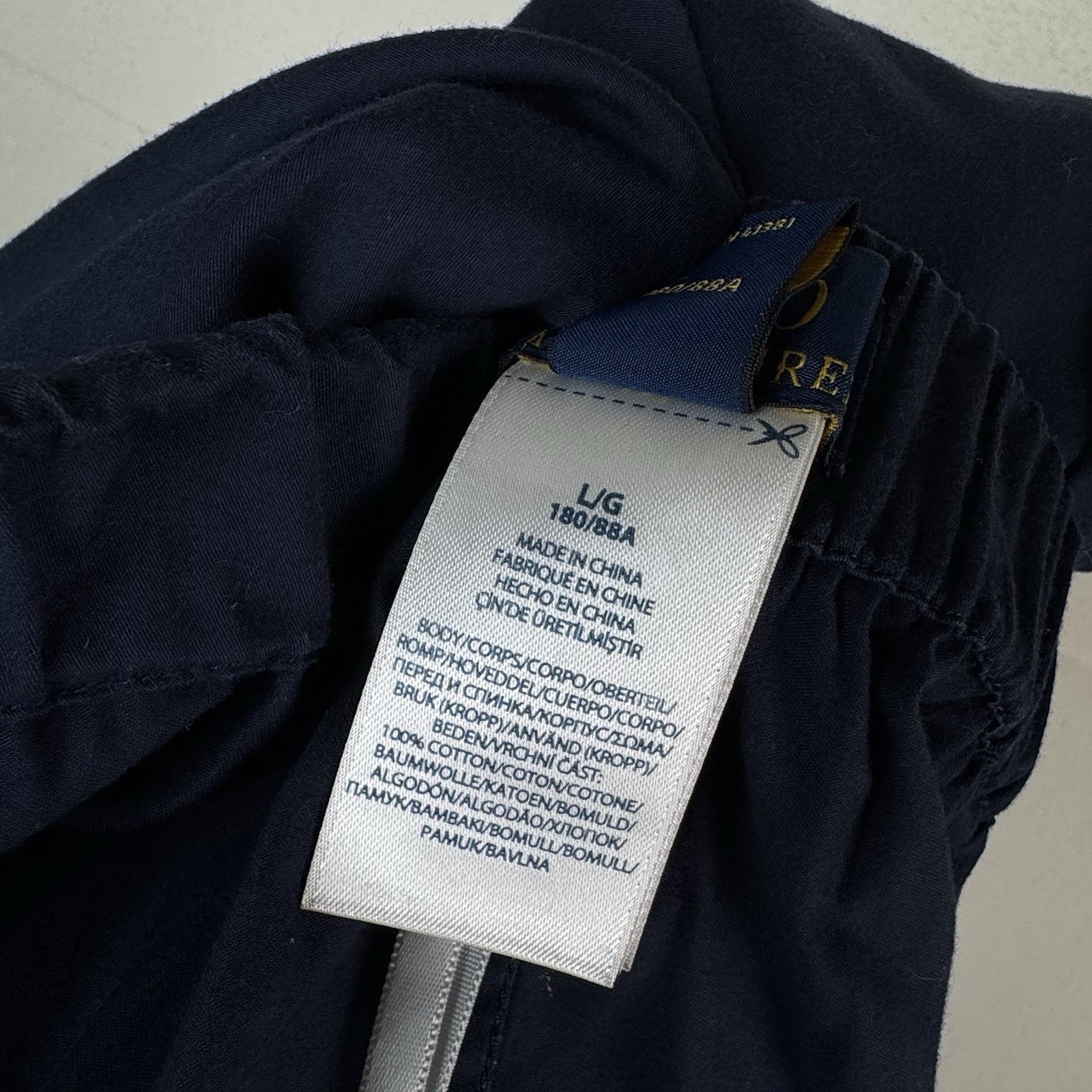 Polo Ralph Lauren Men's Large Pajama Lounge Set Long Sleeve 100% Cotton Blue