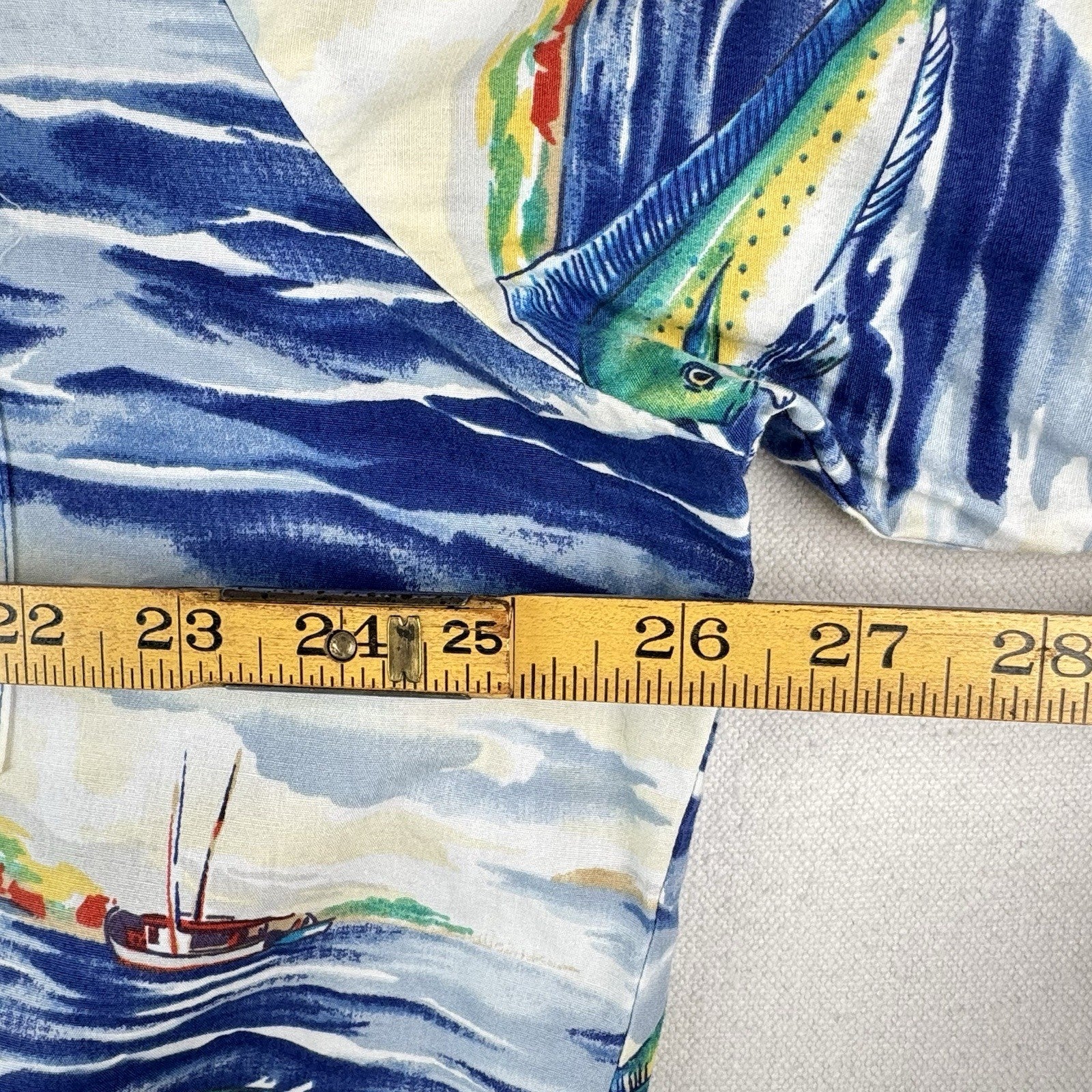 90’s Vtg Kahala Sportfish Marlin Hawaiian Short Shirt Sleeve Mens XL Made Hawaii
