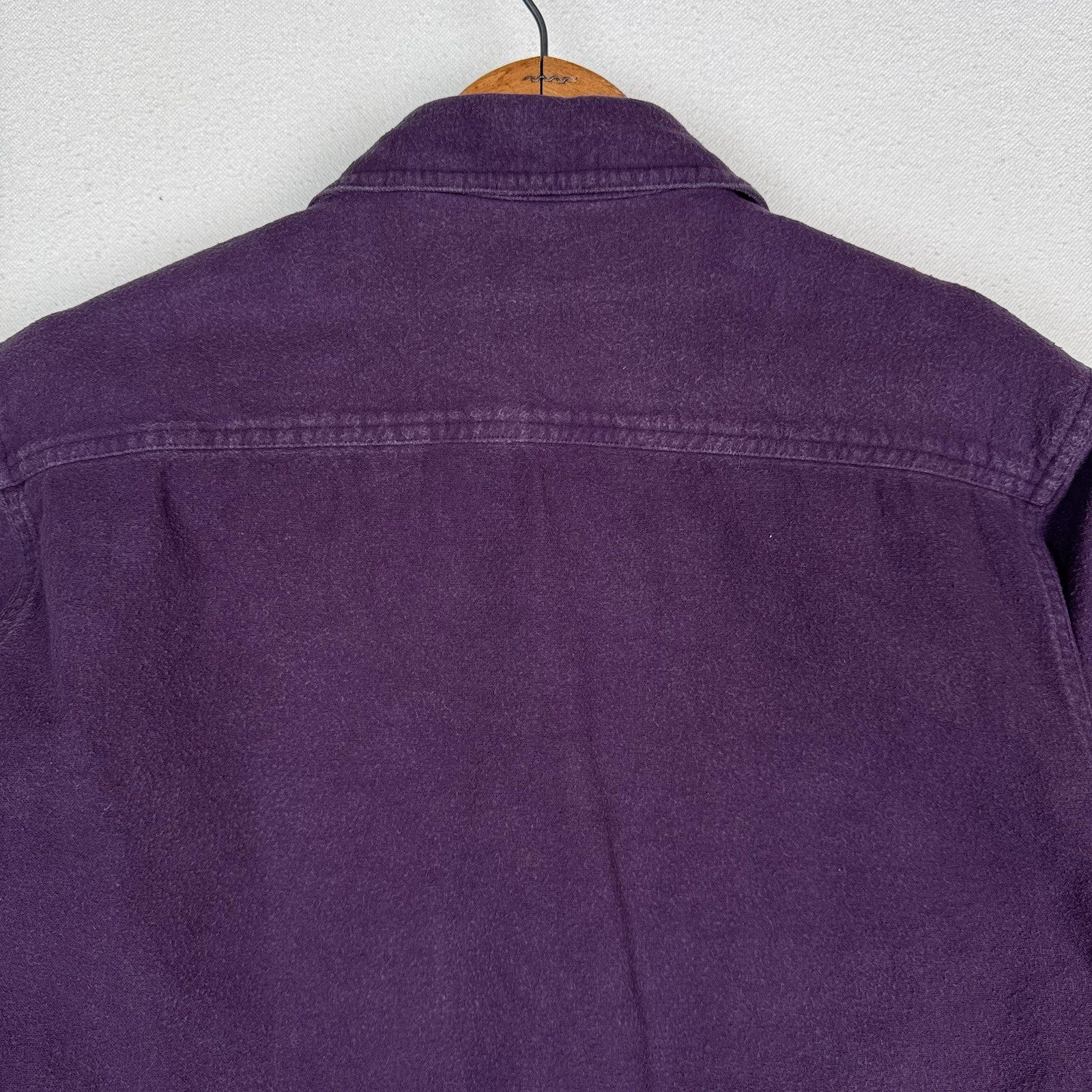 Vintage LL Bean Chamois Flannel Shirt Women’s Medium Plum Purple Button Up
