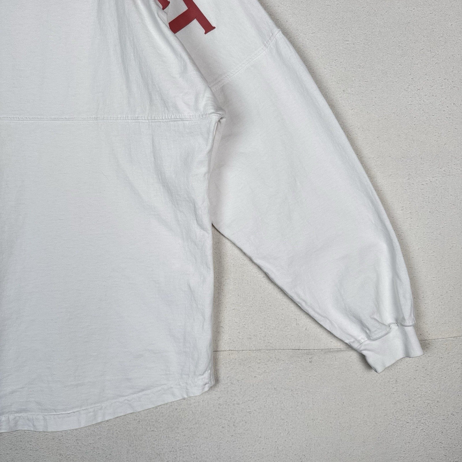 Nantucket Spirit Jersey Shirt Women’s Medium White Long Sleeve Cape Cod Made USA