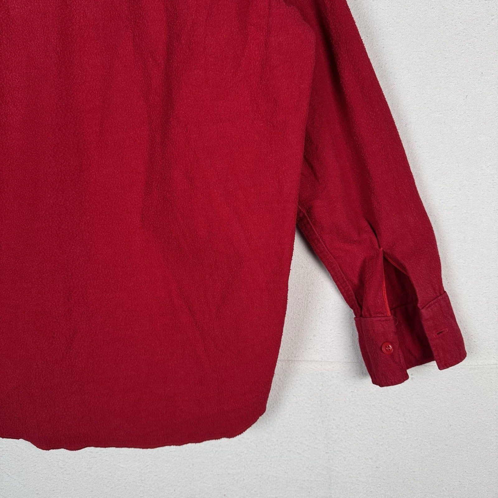Vintage Melton Deerskin Chamois Flannel Shirt Adult Medium Red 46”