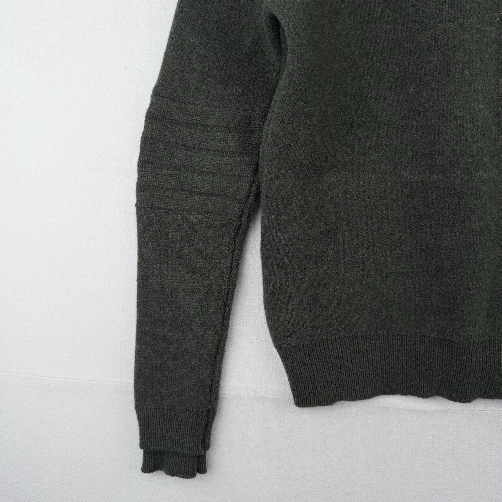 Alps & Meters Original Ski Race Knit Patrol Wool Cross Sweater Men’s S Green
