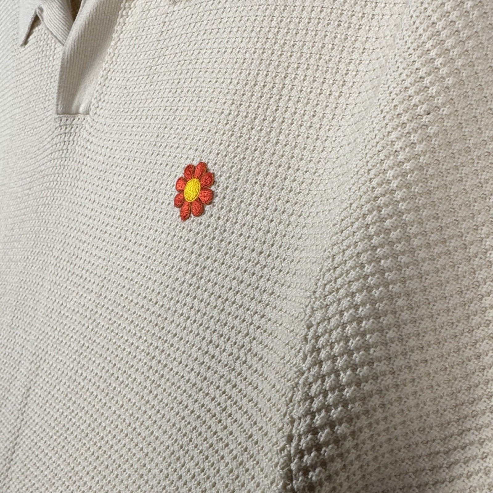 Madewell Men’s Johnny Collar Waffle Knit Polo Sweater Size Small 100% Cotton