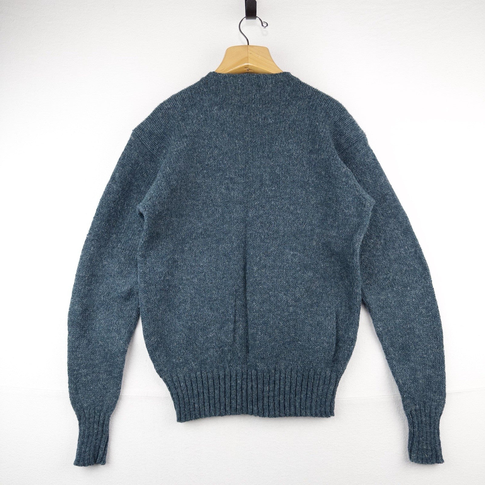 90’s Vtg Polo Ralph Lauren Men’s M 100% Wool Sweater Heathered Teal Blue Green