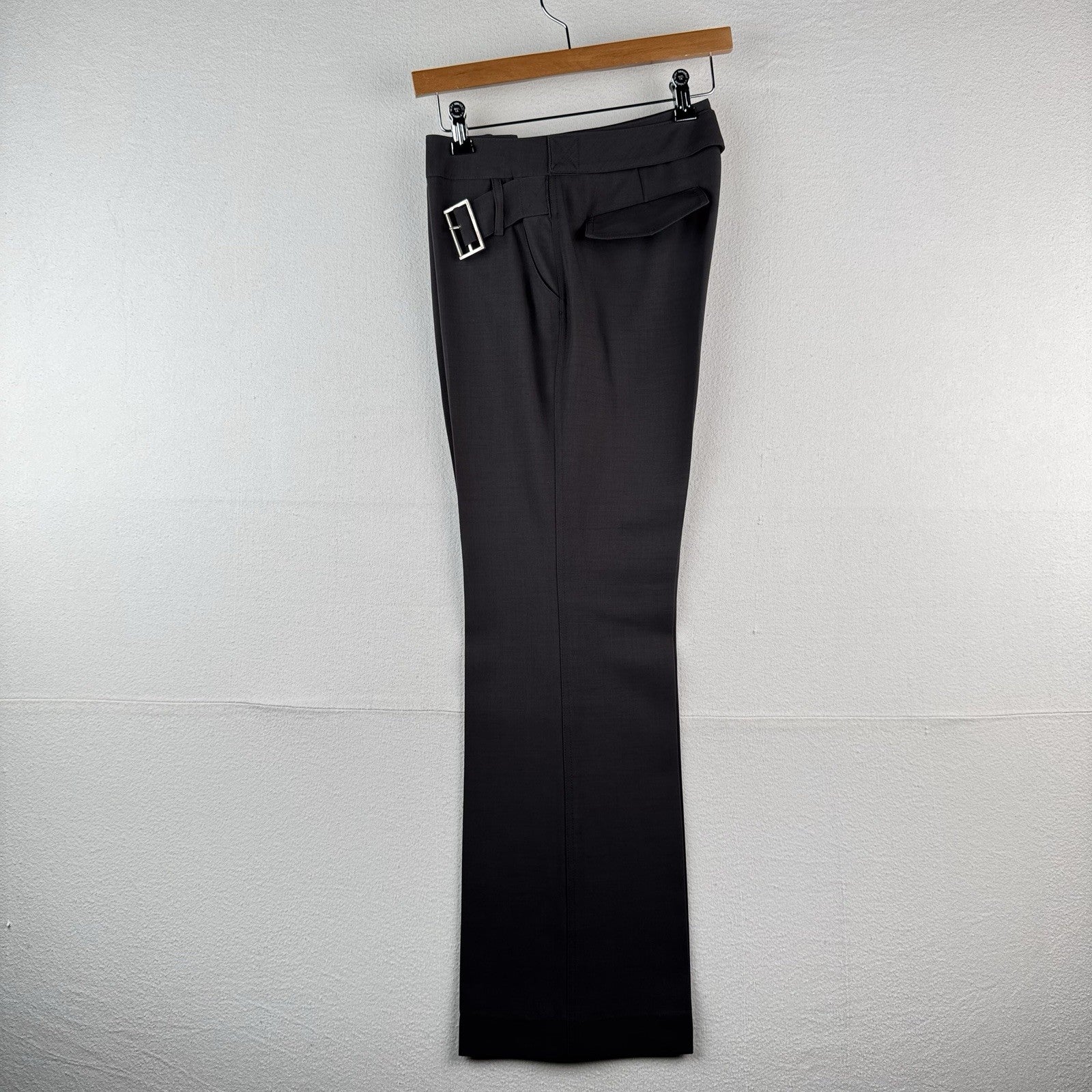 Anne Klein Women’s 6 Belted Pant Suit Two Piece Set Gray Brown Leg=9.5”