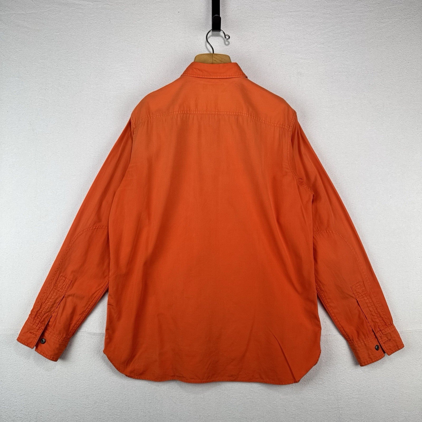 Polo Ralph Lauren Sunfaded Safari Shirt Men's L Orange Long Sleeve Button Up