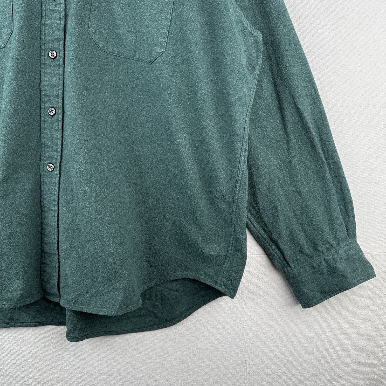 90’s Vtg Polo Ralph Lauren GI Chamois Flannel Shirt Size 2XL Forest Green