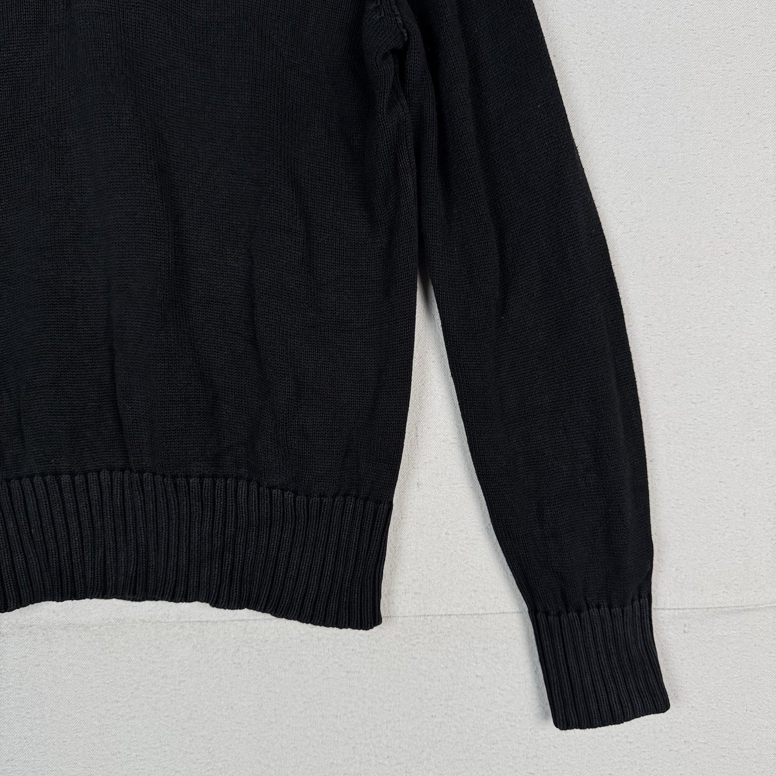 American Eagle Outfitters Men’s 1/4 Zip And Button Sweater Black XS