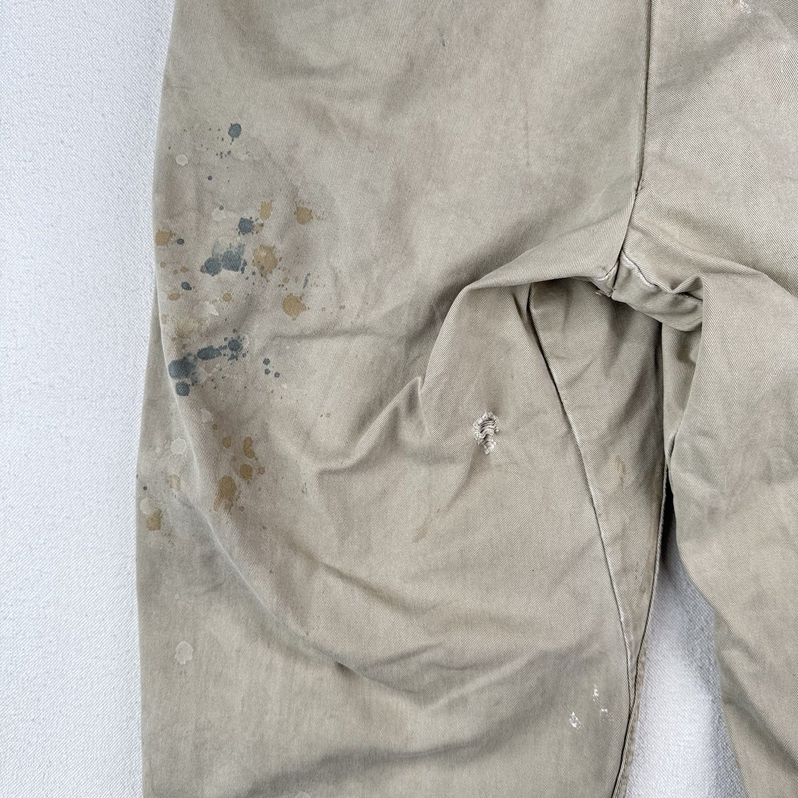 Polo Ralph Lauren Pollack Paint Splatter Distressed Buckle Back Chino Pant 36x30