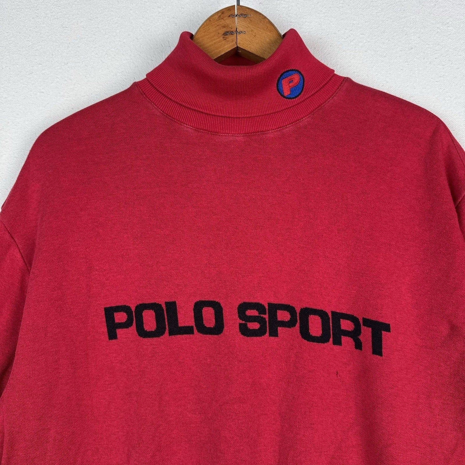 Vintage 90’s Men’s Large Ralph Lauren Polo Sport Spell Out Turtleneck Shirt USA