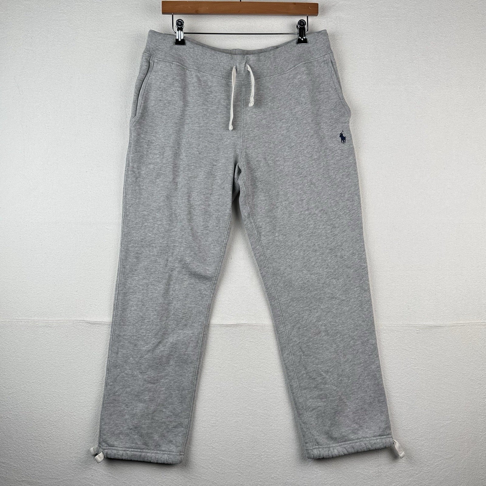 Polo Ralph Lauren Men’s Small Grey Sweatpants Drawstring Ankle Cotton Fleece