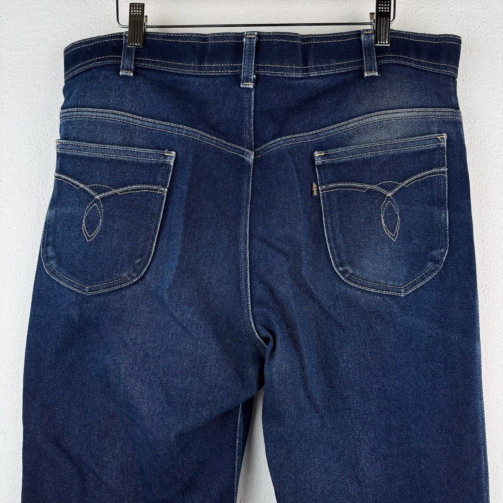 70's Vtg Levi's Blue Tab Bootcut 9" Jeans For Men with a Skosh More 34x30
