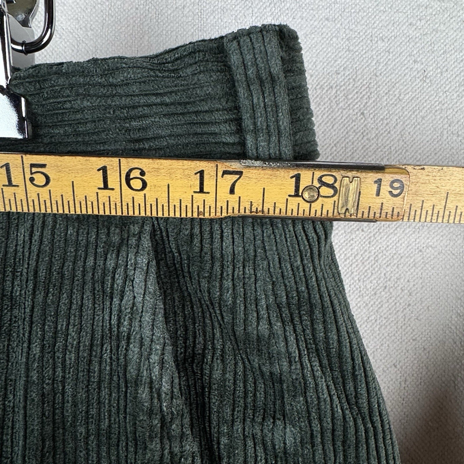 Brooks Brothers Clark Corduroy Green Pants Men’s Fits 36x27 Flat Front Stretch
