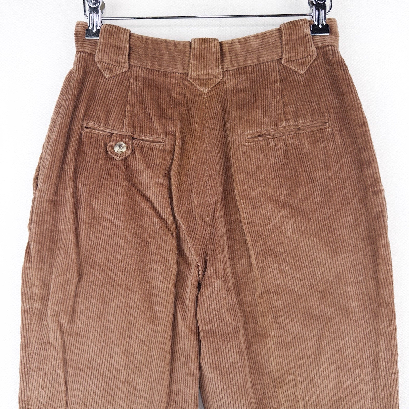 70’s Vtg Ralph Lauren Blue Label Western Brown Corduroy Pants Women's 8 Talon