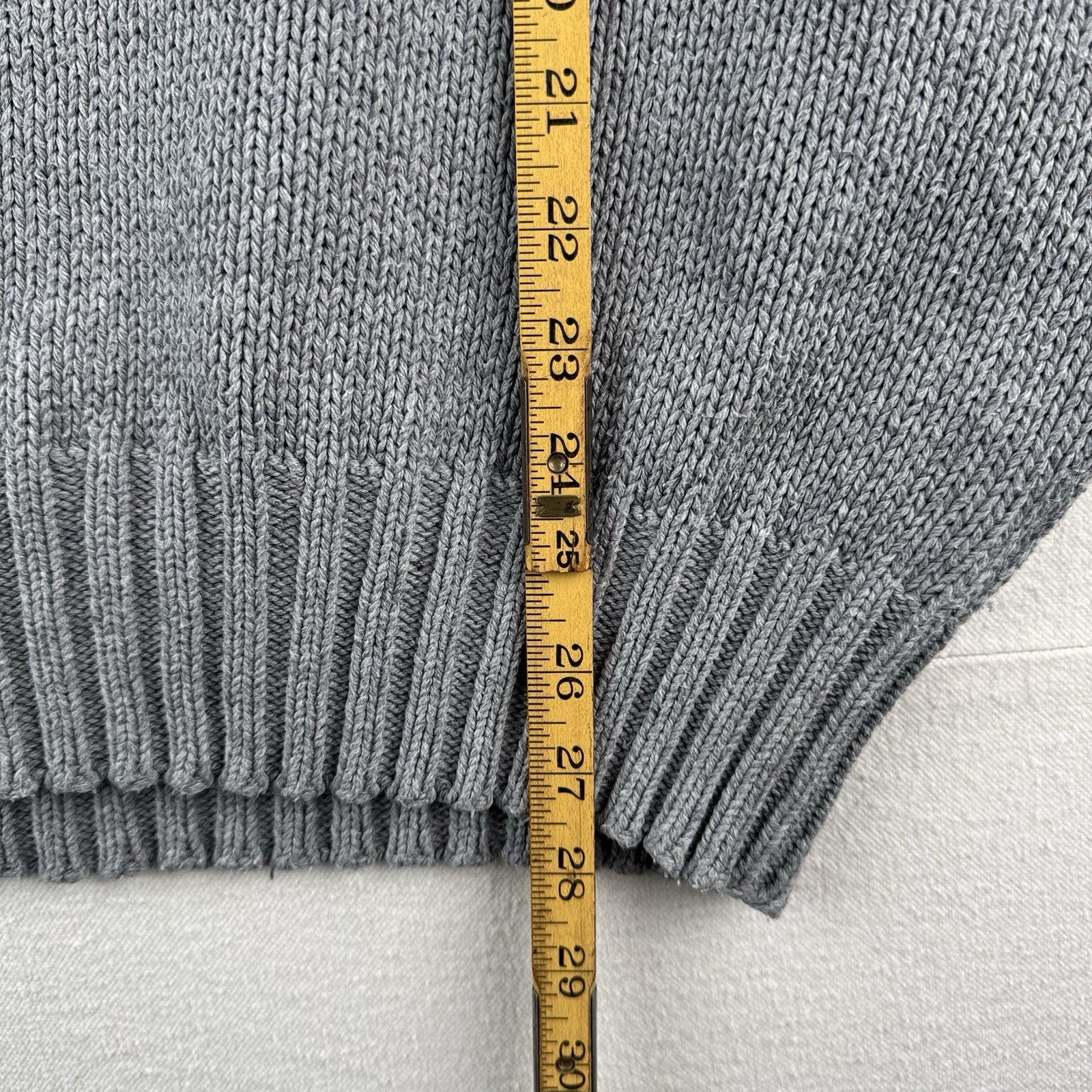 90’s Vintage Polo Ralph Lauren Knit Sweater Men’s XL Gray Cotton Crew Neck