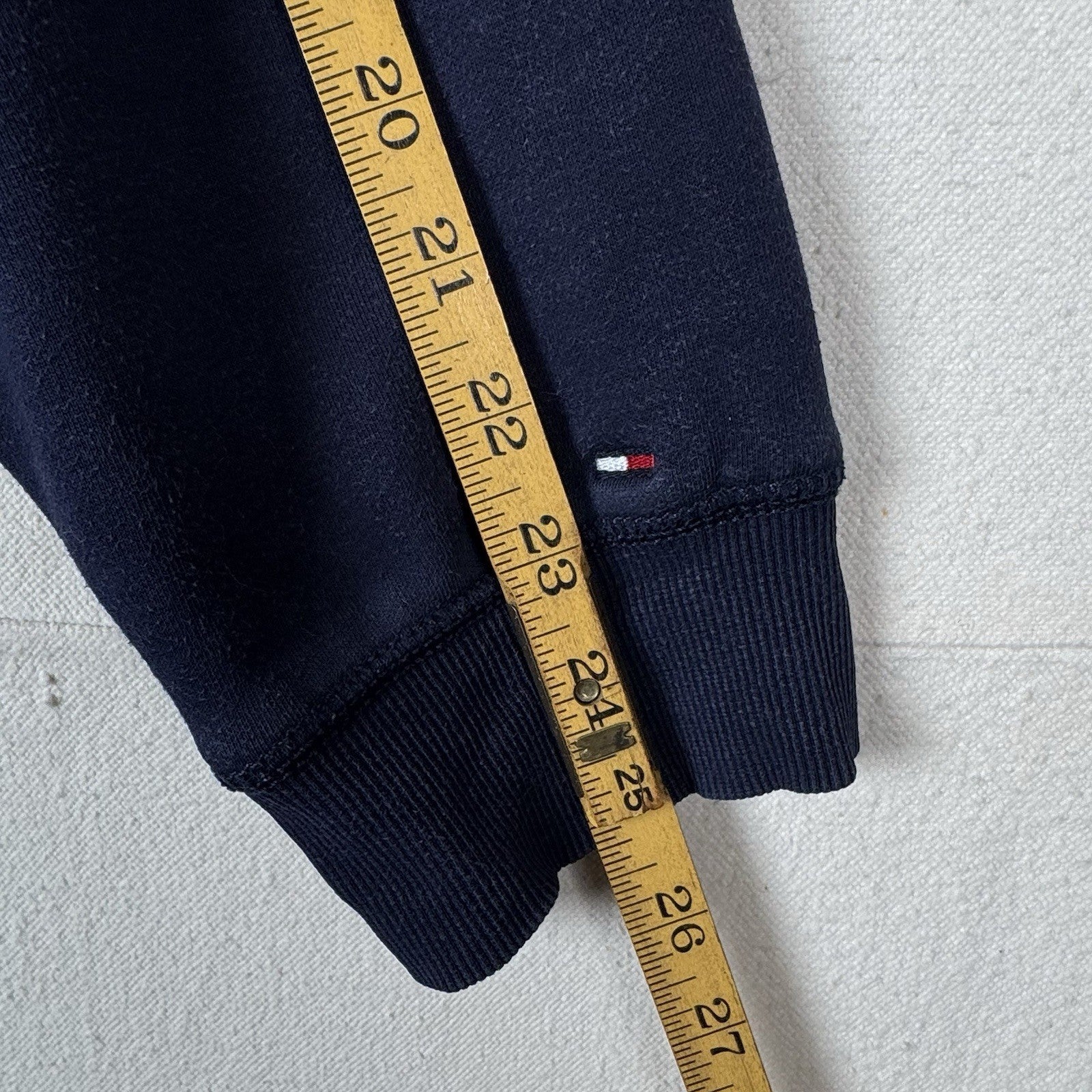 Tommy Hilfiger Men's Flag Logo Spell Out Hoodie Sweatshirt Blue XXL 2XL