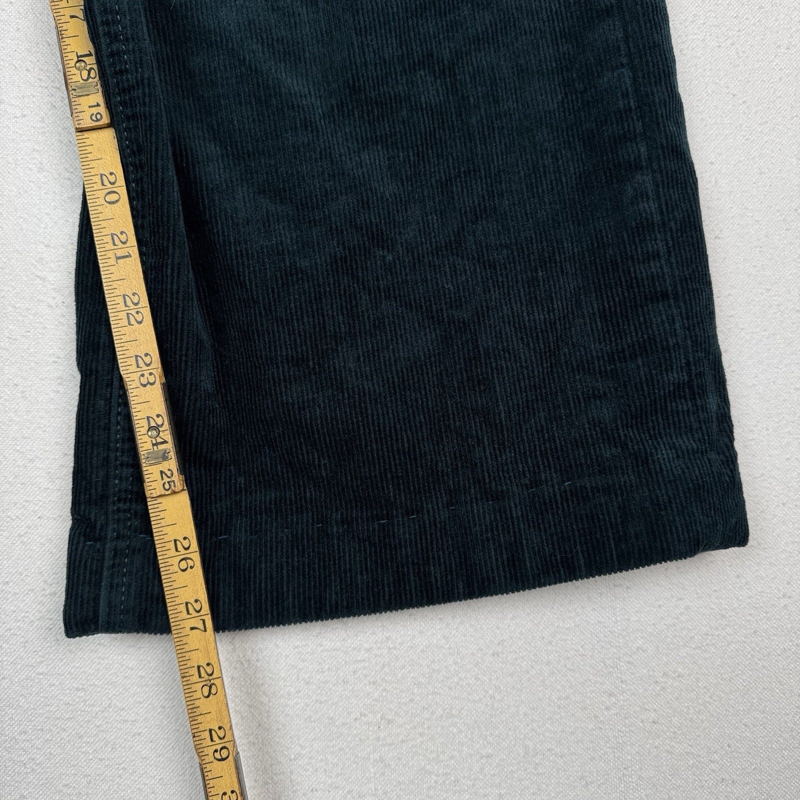 Gap Corduroy Pants Women’s 10/30 Green High Rise Stride  Wide Leg Zip 11” Leg