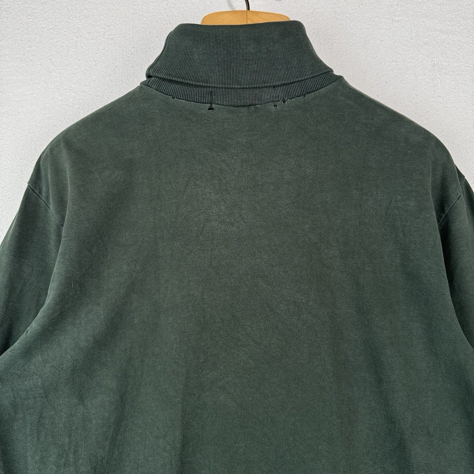 90’s Vtg Polo Ralph Lauren Turtle Neck Shirt Men’s L Green Soft *Distressed