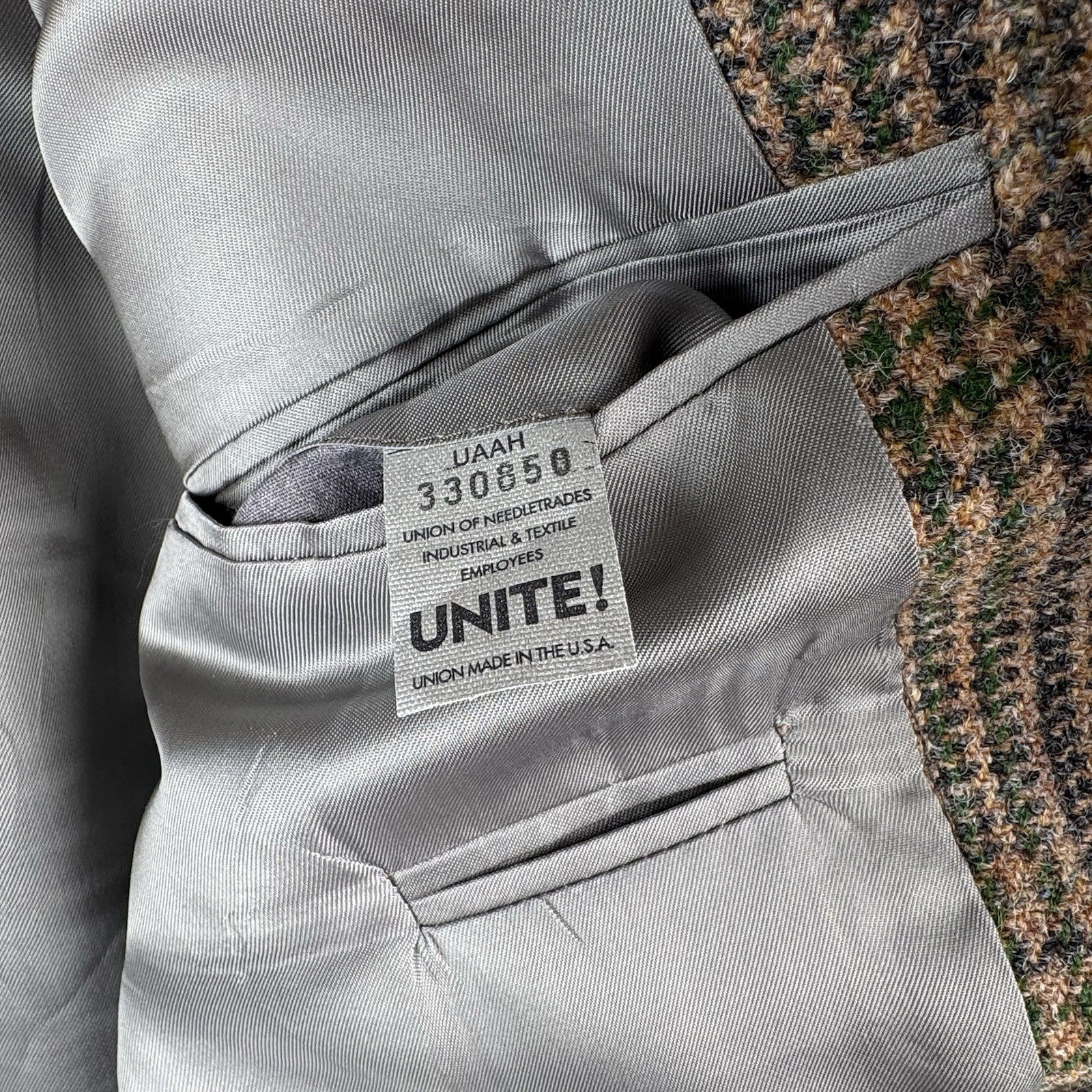 The Andover Shop Plaid Tweed Wool Blazer Jacket Sport Coat Men’s 42 21”x30” USA