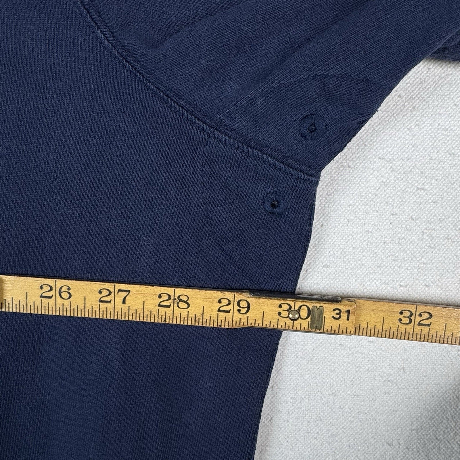Polo Ralph Lauren Rugby Shirt 4XLB 4XL Big Blue Quilted Shoulder Elbow Patch