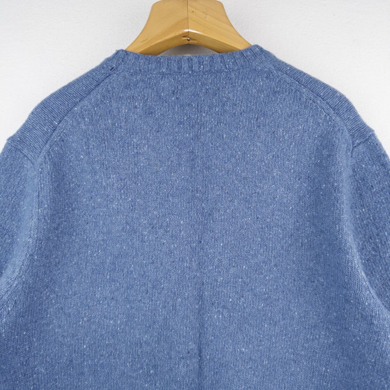 Polo Ralph Lauren Men’s Large Blue Speckled Wool Blend Crew Neck Sweater