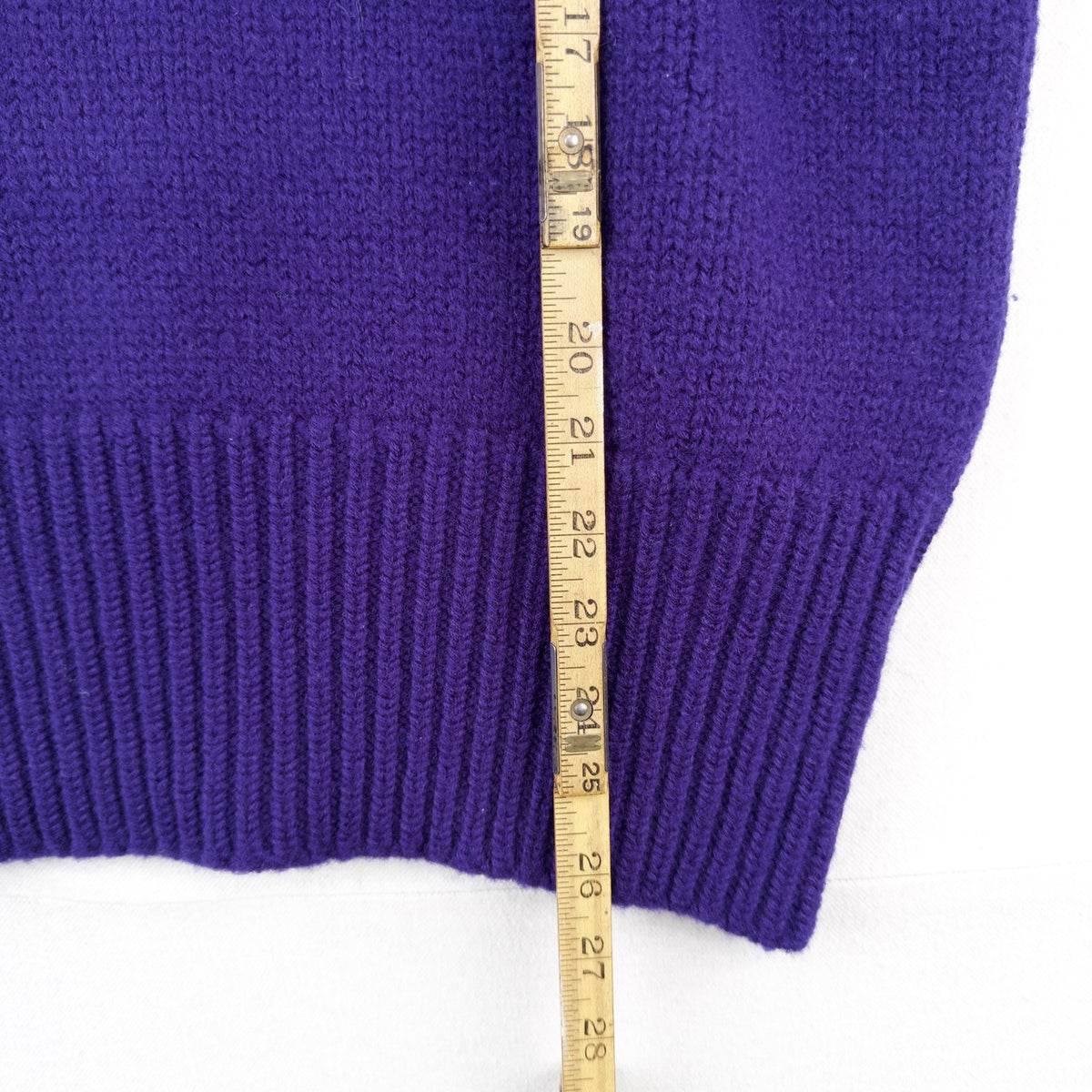 80’s Vtg Polo Ralph Lauren Wool Boat Neck Purple Embroidered Crest Sweater XL