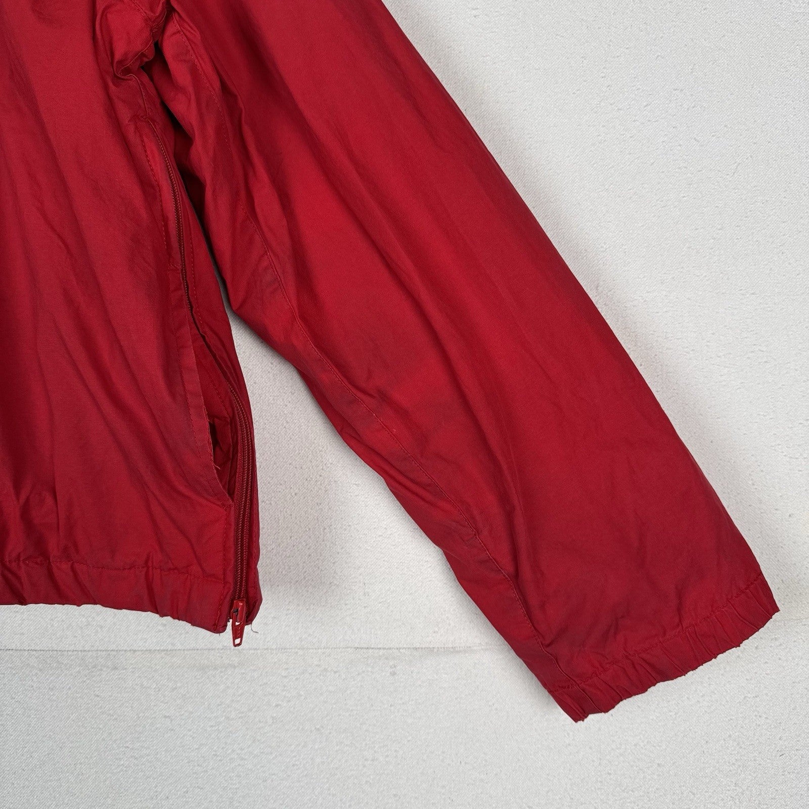 Vtg 90s Polo Ralph Lauren Men's XL Red Down Pullover Puffer Jacket *Distressed