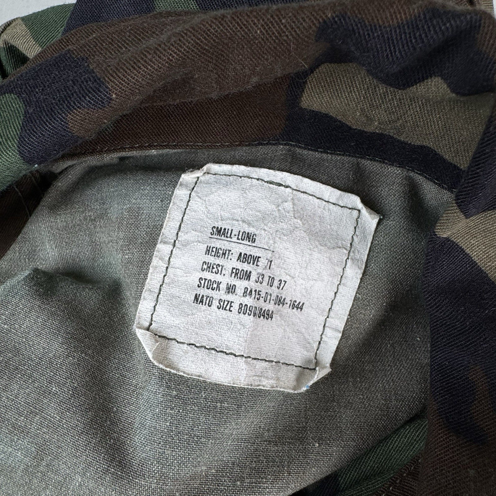 Military Woodland Camo 2 Piece Combat Shirt Jacket Cargo Pants Men Small Long