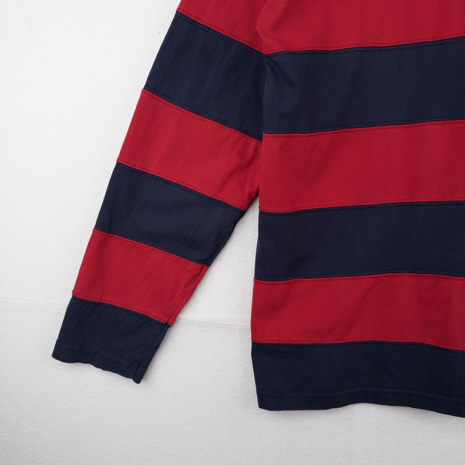 90’s Vtg Polo Ralph Lauren Henley Colorblock Striped Long Sleeve Shirt Men’s L