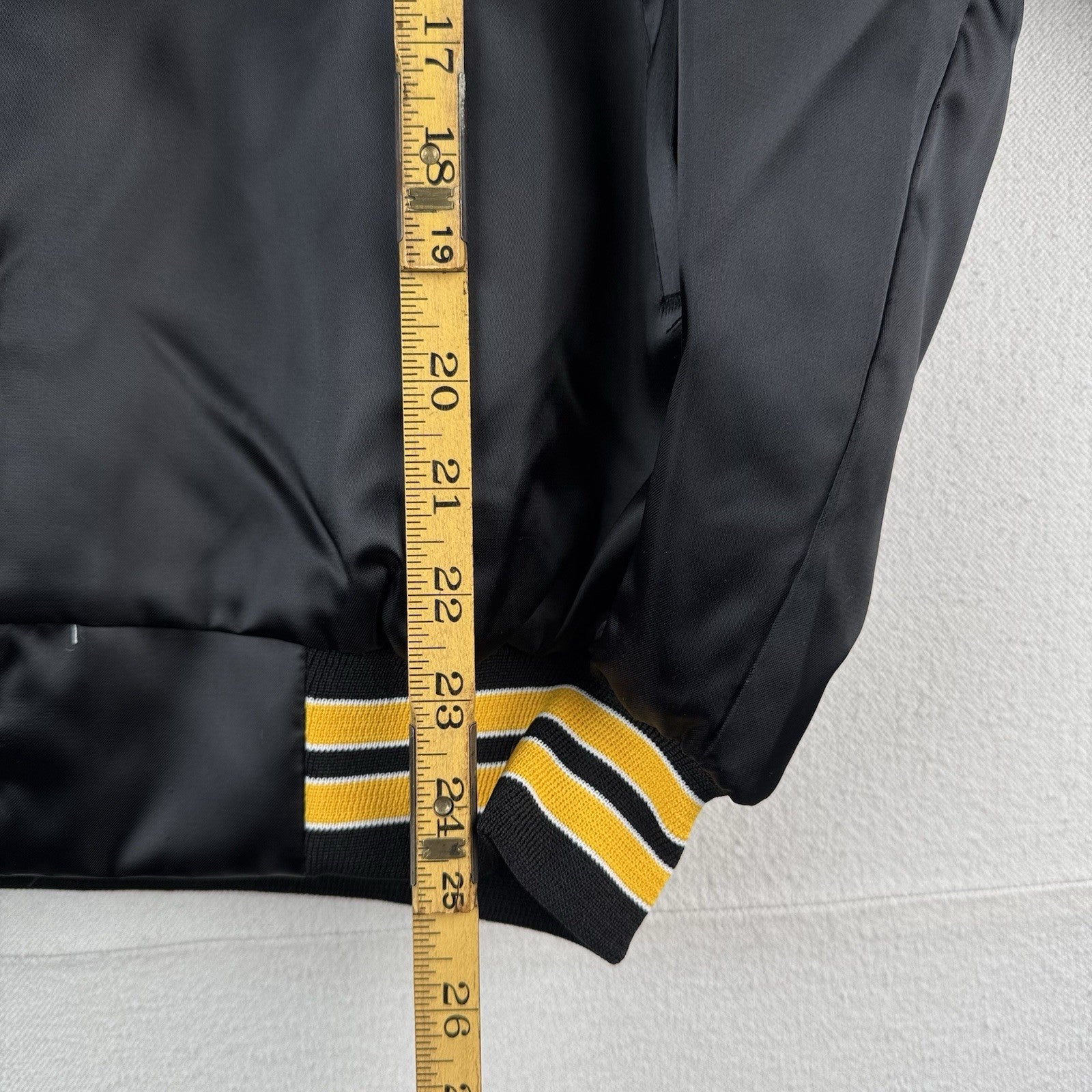 Teamsters Campaign Worker Black Satin Bomber Jacket Men's Small Made USA
