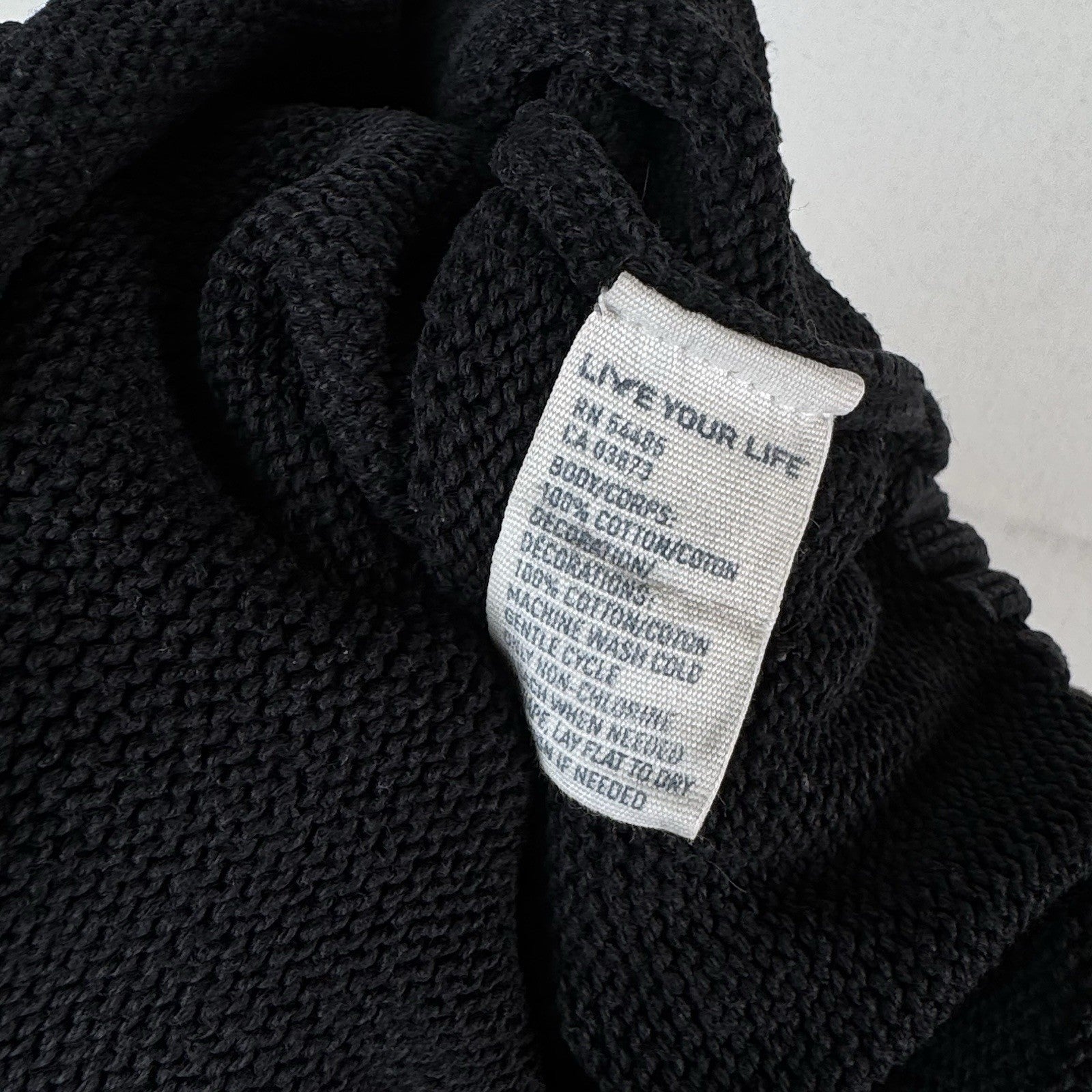 American Eagle Outfitters Men’s 1/4 Zip And Button Sweater Black XS