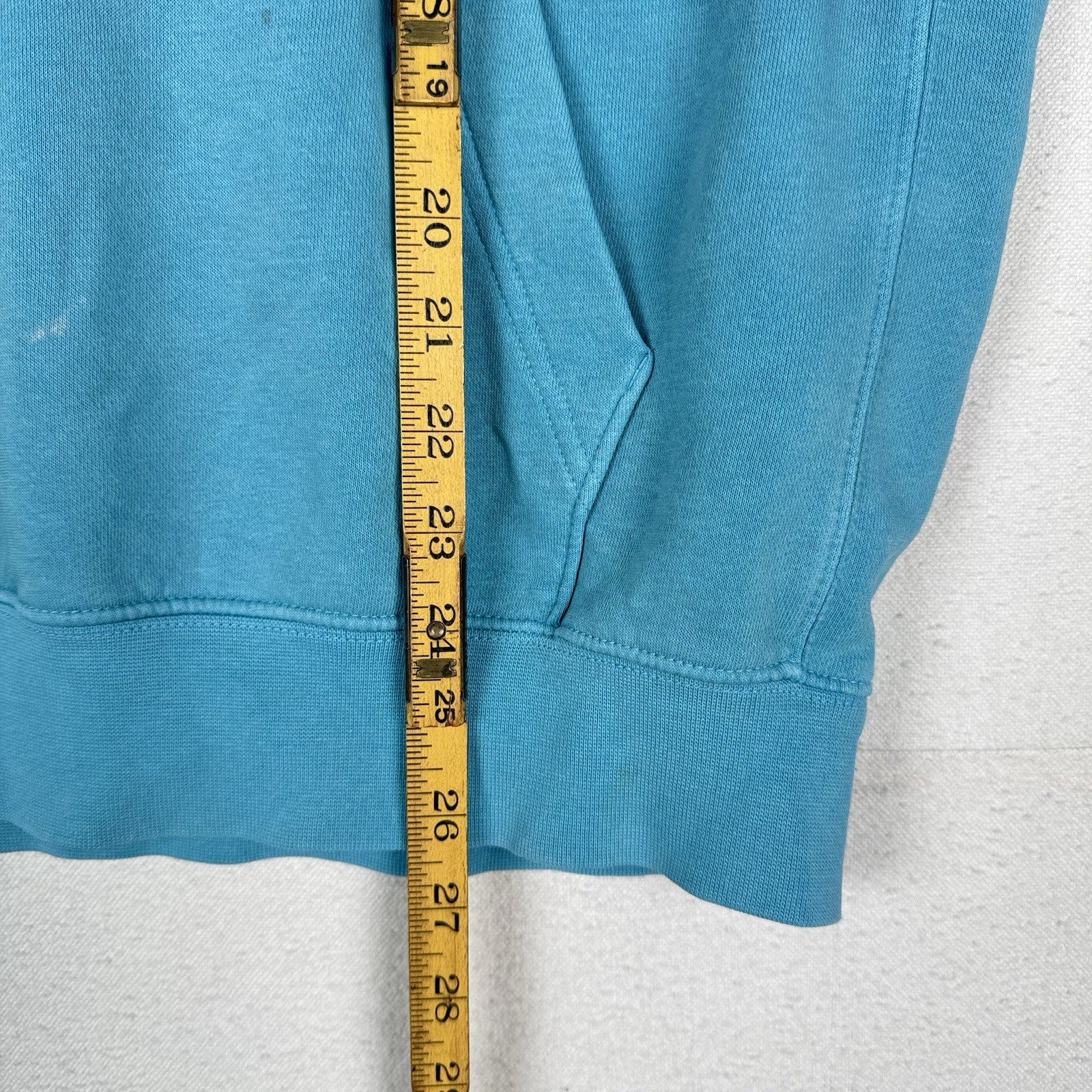 Nike Sportswear Club Fleece Hoodie Mens XL Baltic Blue Swoosh Sweatshirt *Faded