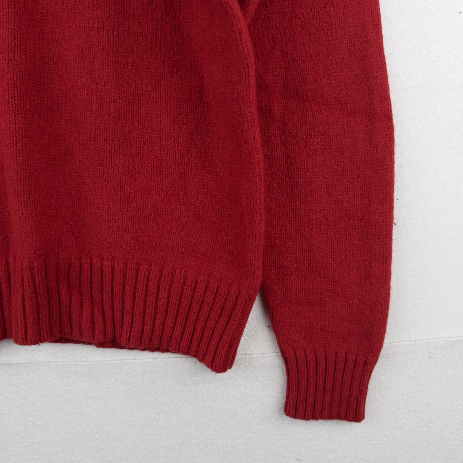 Polo Ralph Lauren Sweater Mens XL Merino Wool Angora Rabbit Hair Red Crew Neck