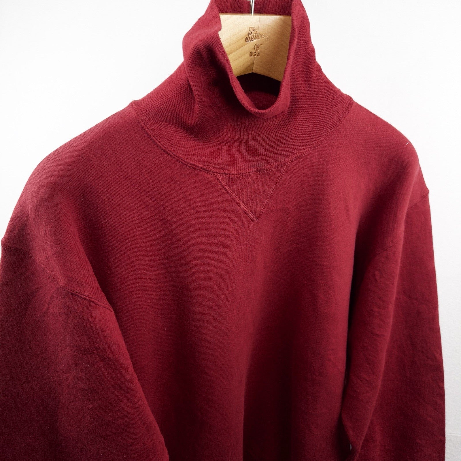 90’s Vtg Russell Athletic USA Made Turtle Neck Sweatshirt Men’s M Red