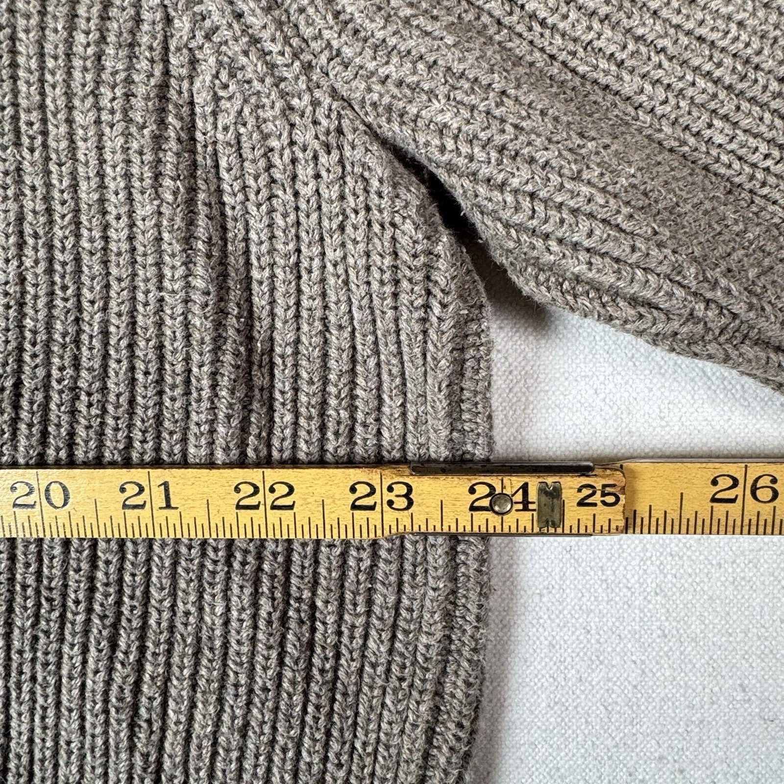 J. Crew Woodsman Men's XL Knit Sweater Shoulder Patches Cotton Crewneck Brown