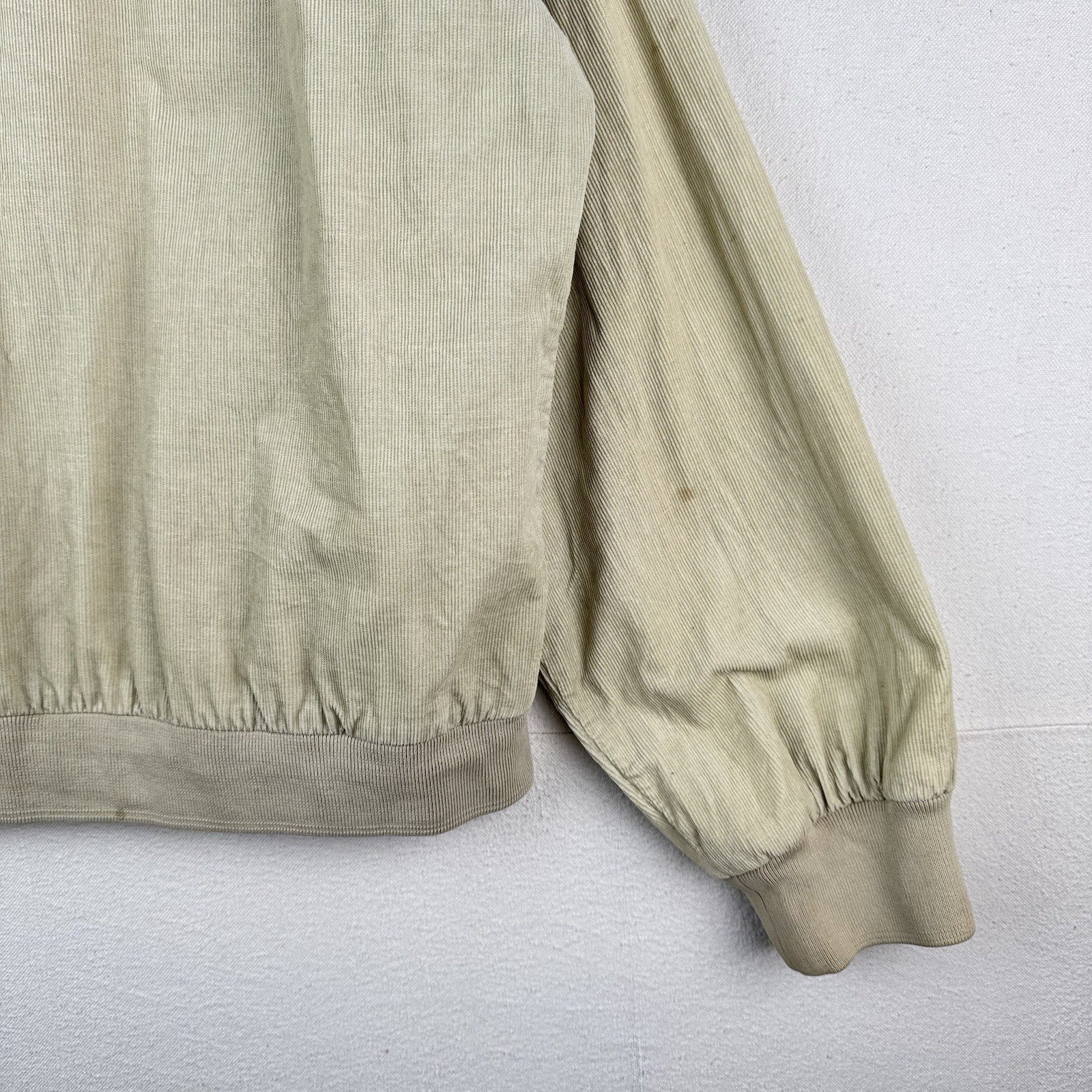 Vtg Ralph Lauren Polo Jeans Co Men’s L Harrington Corduroy Zip Bomber Jacket