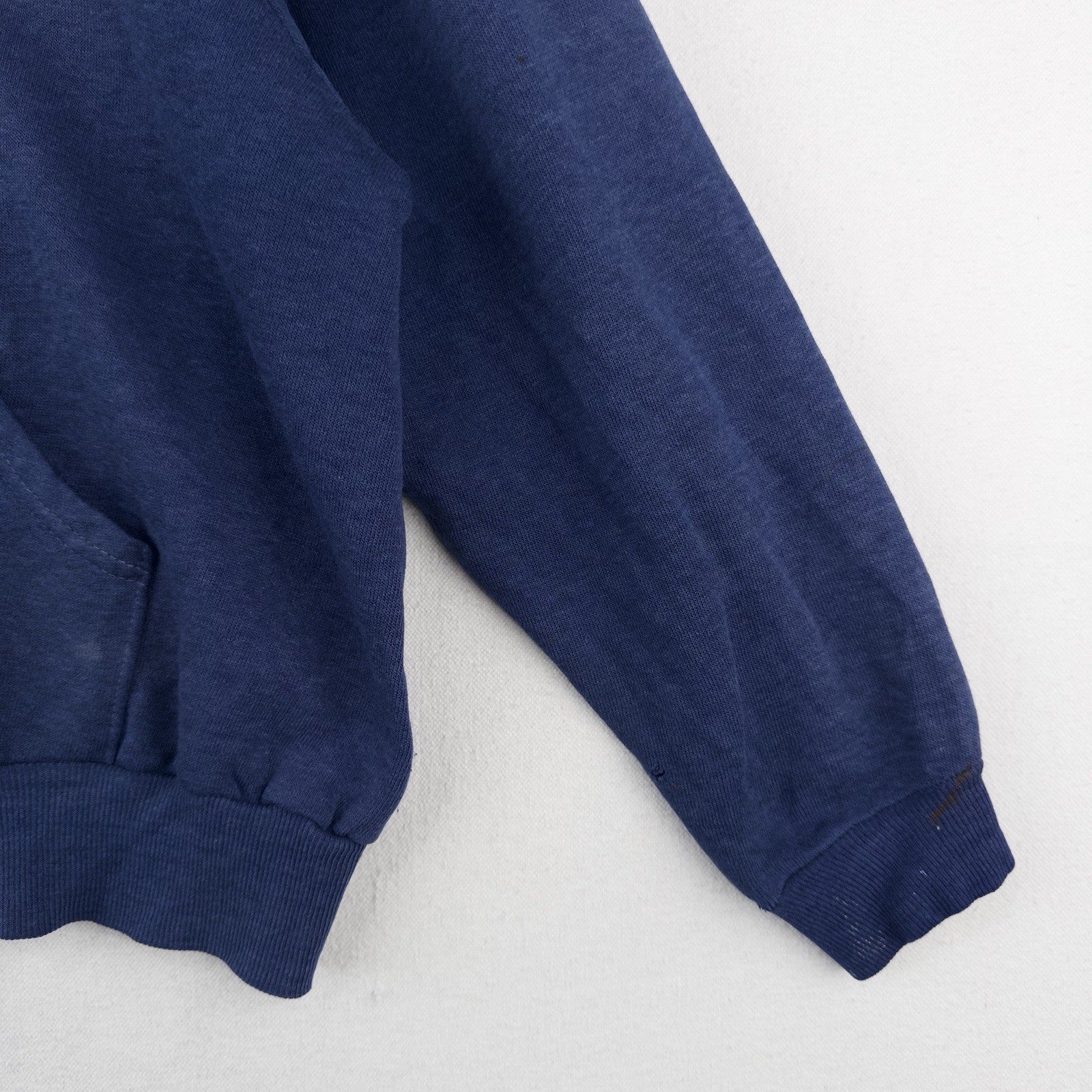 70’s Vtg Gross Galesburg Blue Zip Up Hoodie S Sweatshirt Made USA Carhartt *Read