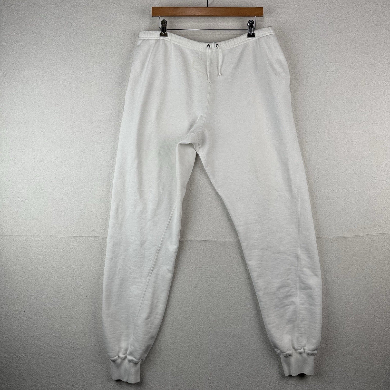 90's Vintage Polo Ralph Lauren Men's M White Soft Jogger Sweatpants Relaxed Fit
