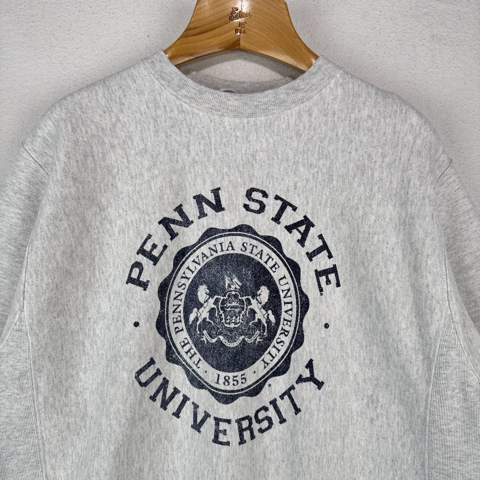 90’s Vtg Champion Reverse Weave Penn State Crew Sweatshirt Men’s M Gray Gussets