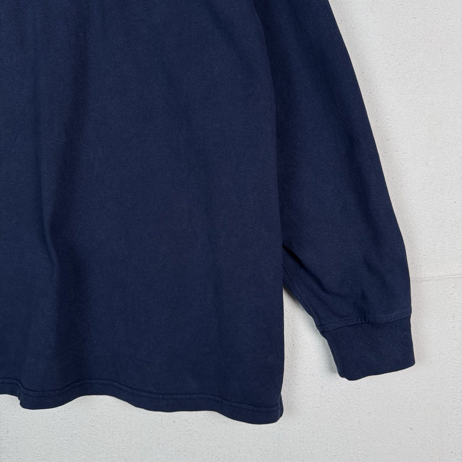 Polo Ralph Lauren Rugby Shirt 4XLB 4XL Big Blue Quilted Shoulder Elbow Patch