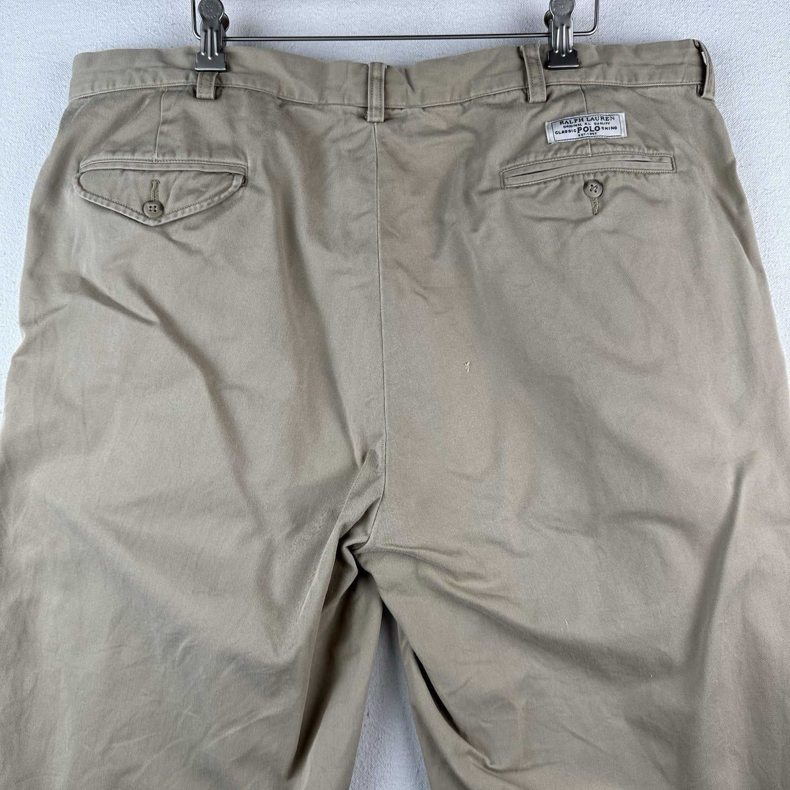 Vtg Polo Ralph Lauren Mens Hammond Pant Pleated Front Classic Chino Fits 38x31