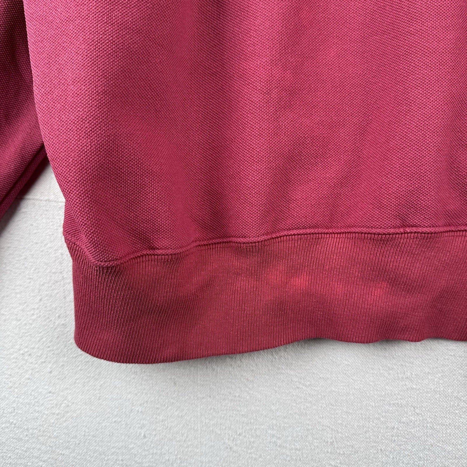 90’s Vtg Polo Ralph Lauren Jersey Sweatshirt Men XL Red Pink Raglan *Sunfaded